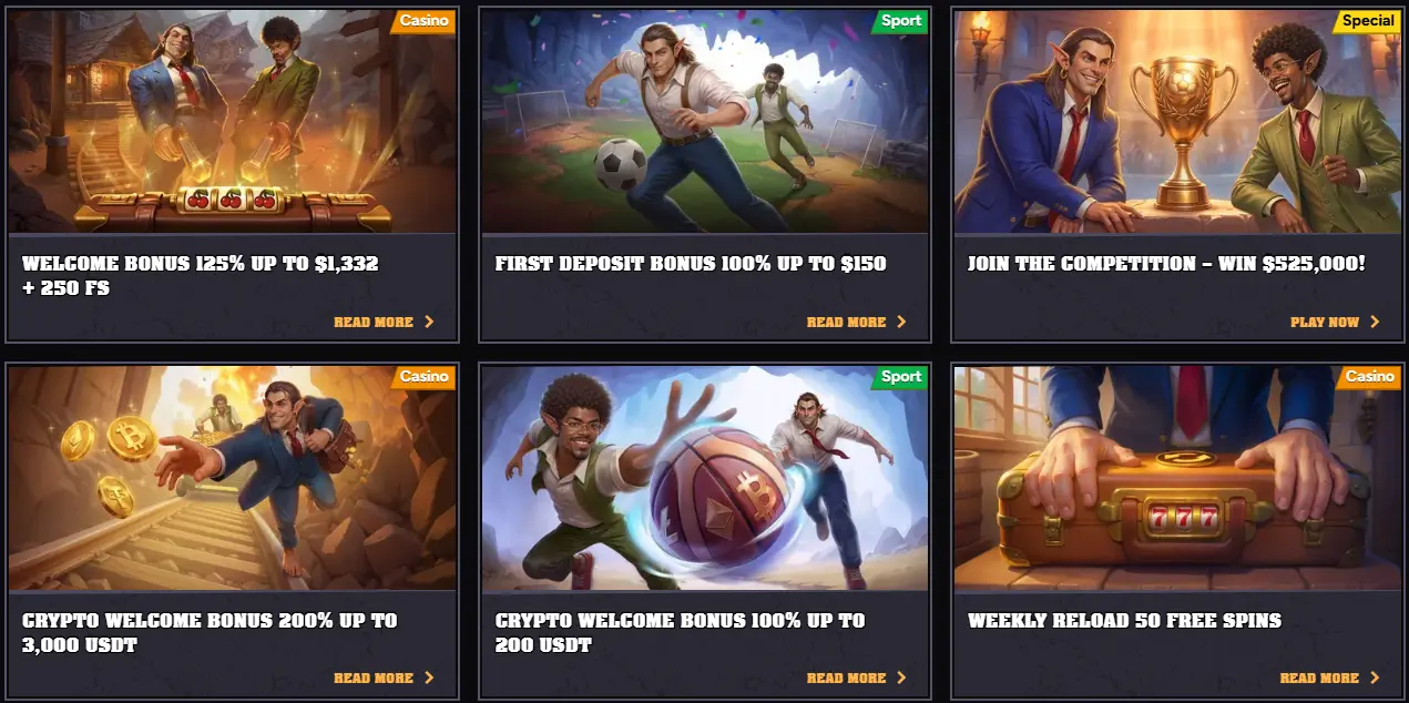 Welcome offer and promotions